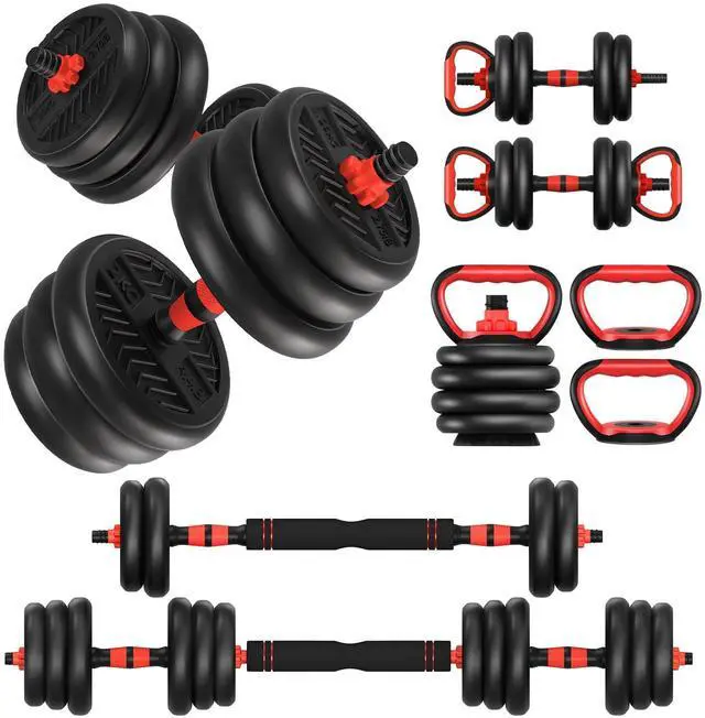 Main image of Adjustable Dumbbells,20/30/40/60/80lbs Free Weight Set with Connector, 4 in1 Dumbbells Set as Barbell/Kettlebells/Push up Stand, Fitness Workout Equipment for Home Gym for Youth,Women/Men