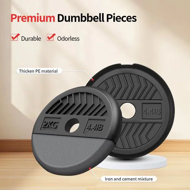 Alt view image 3 of 7 - Adjustable Dumbbells,20/30/40/60/80lbs Free Weight Set with Connector, 4 in1 Dumbbells Set as Barbell/Kettlebells/Push up Stand, Fitness Workout Equipment for Home Gym for Youth,Women/Men