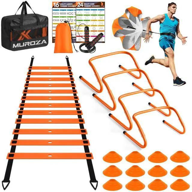 Main image of Agility Ladder, Agility Speed Training Equipment Set, 20ft Speed Ladder