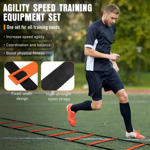 Alt view image 3 of 7 - Agility Ladder, Agility Speed Training Equipment Set, 20ft Speed Ladder