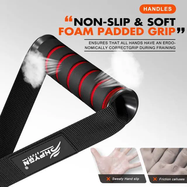 Alt view image 2 of 7 - Exercise Handles, Replacement Fitness Equipment for Pilates,Yoga,Strength Trainer, Heavy Duty Comfortable Cable Handle Compatible With High Bearing Capacity Pulley Handles, Pull Down Home Gym