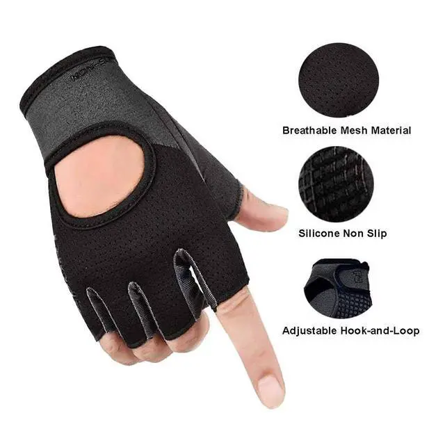 Alt view image 2 of 7 - Men & Women Workout Gloves Breathable Fitness Gloves Weight Lifting Gym