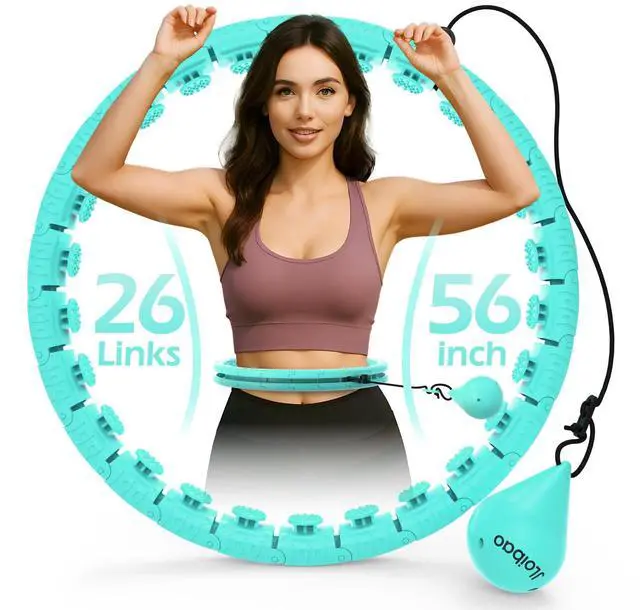 Main image of Weighted Hula Circle with 26/32 Links(56-66 Inch) for Adults Weight Loss, Infinity Fitness Hoop Plus Size, for Women Smart Exercise Equipment