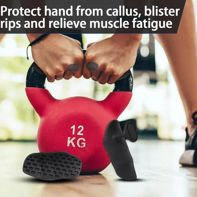 Alt view image 3 of 7 - Anti-Slip Workout Grips - Ergonomic Rubber Hand Protector Gloves for Weight Lifting, Pull-Ups, Gym Training and Exercise, for Men and Women (1pack)