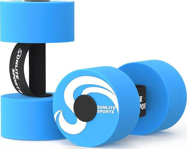 Main image of Water Weights Pool Exercise Dumbbells, Water Aerobic Equipment, High-Density EVA-Foam Dumbbell with Handle Strip, Aqua Therapy, Pool Fitness, Water Exercise, Set of 2
