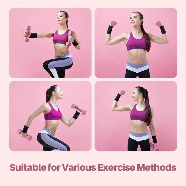Alt view image 6 of 7 - Adjustable Dumbbell Set, 4 in 1 Free Weight Dumbbell Set for Women, Hand Weight for Women at Home, Each 2lb 3lb 4lb 5lb with TPU Soft Rubber Handle for Home Gym Aquatic Fitness Equipment