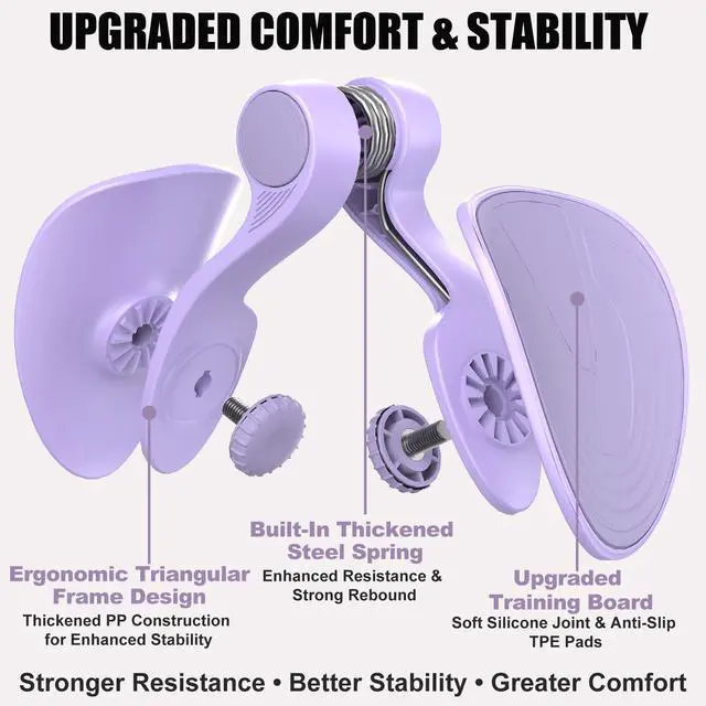 Alt view image 4 of 7 - Pelvic Floor Exercise Devices 35lb Resistance Kegel Thigh Trainer with Band