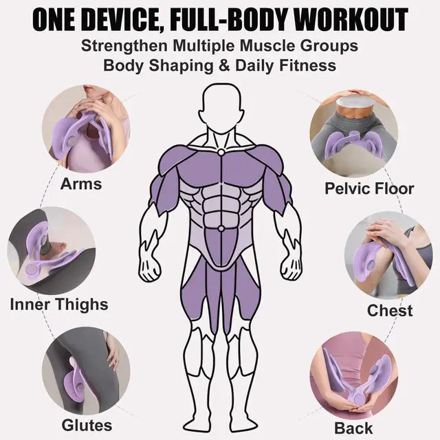 Alt view image 5 of 7 - Pelvic Floor Exercise Devices 35lb Resistance Kegel Thigh Trainer with Band