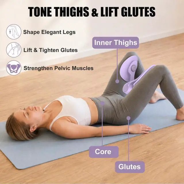 Alt view image 6 of 7 - Pelvic Floor Exercise Devices 35lb Resistance Kegel Thigh Trainer with Band
