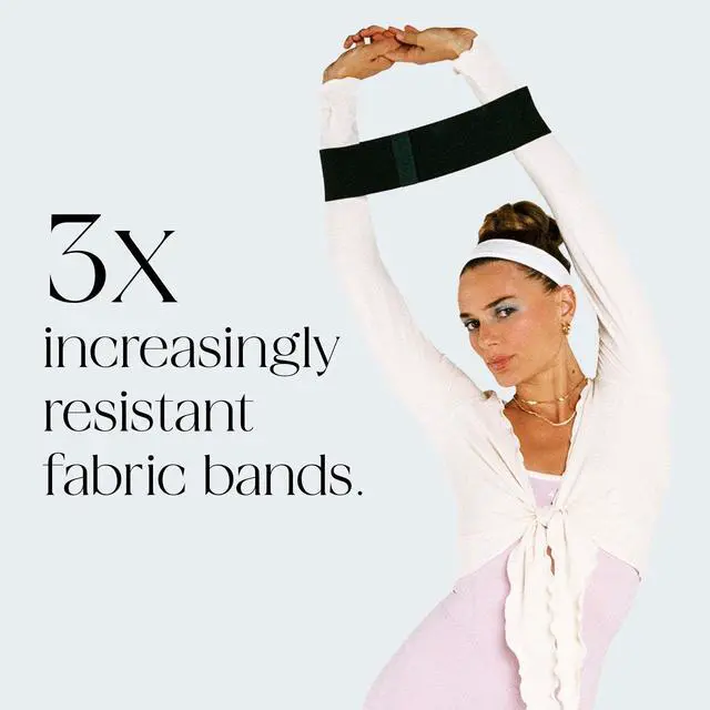 Alt view image 5 of 6 - Bands Resistance Bands, Non-Slip Fabric Exercise Bands, 3 Pack