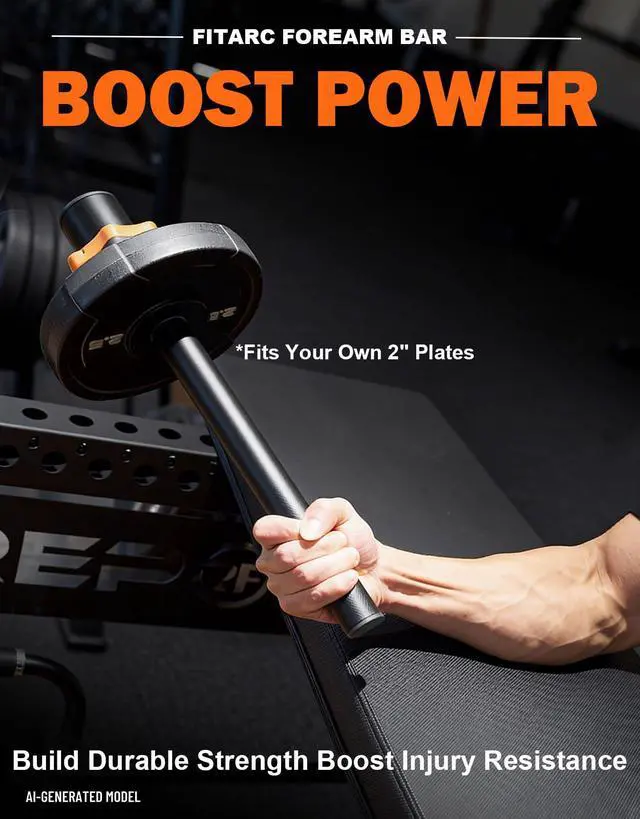 Alt view image 2 of 7 - 2 in Forearm Strengthener Trainer,Wrist Bar for Strength Exerciser