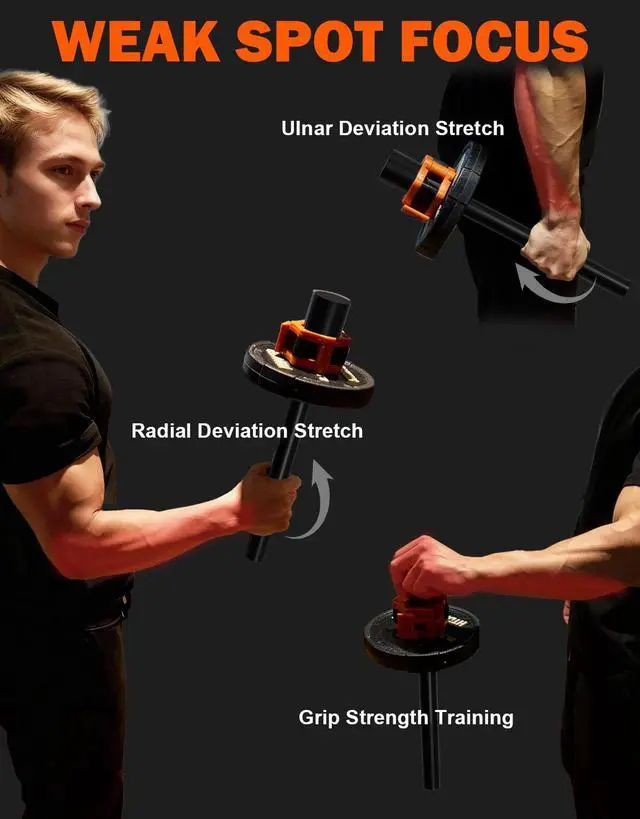 Alt view image 5 of 7 - 2 in Forearm Strengthener Trainer,Wrist Bar for Strength Exerciser