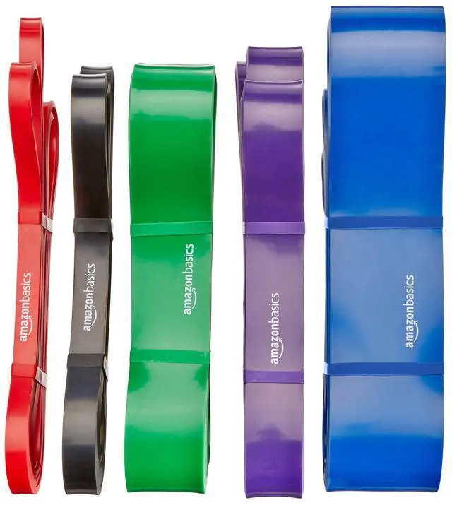Alt view image 5 of 5 - Resistance Pull-Up Bands for Exercise, Workout, Stretching and Muscle Training, 1/2 Inches, 10 to 35 Pounds, Red