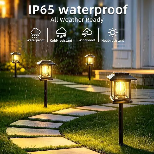 Alt view image 4 of 7 - Solar Pathway Lights 2-Pack for for Yard Walkways