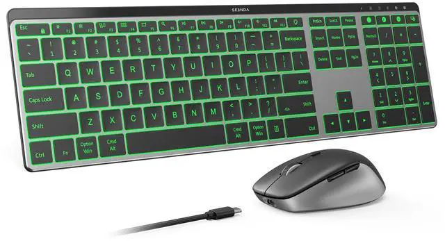 Main image of COE64-3 Pro Wireless Bluetooth Keyboard Mouse Combo, 7-Color Backlit