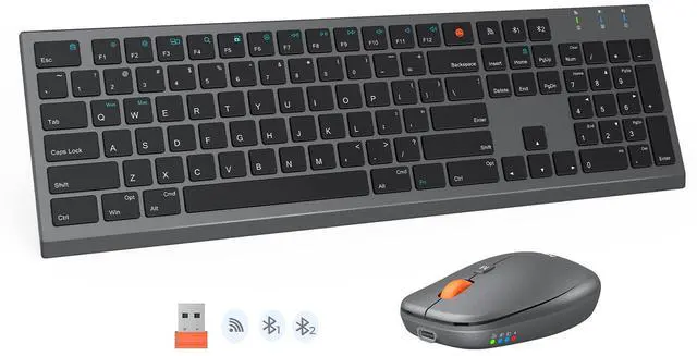 Main image of Rechargeable Bluetooth Keyboard and Mouse Combo, Scissor-Switch