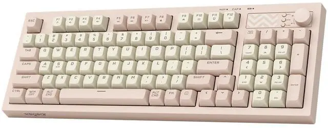 Main image of Pastel Wireless Keyboard, Computer Gaming Keyboard -Pink