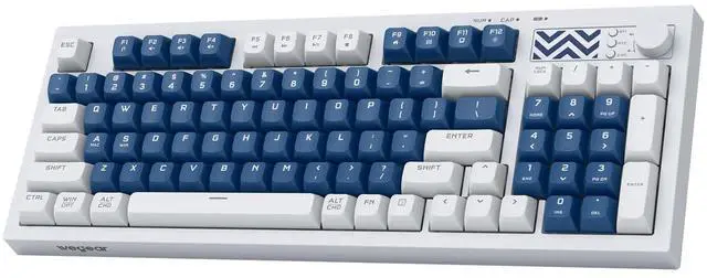 Main image of Pastel Wireless Keyboard, Computer Gaming Keyboard -Blue