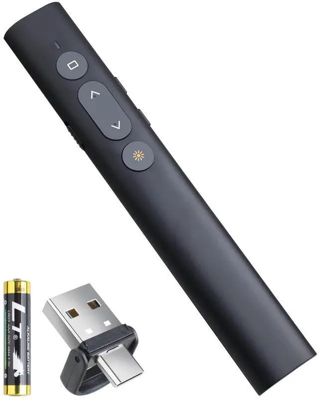 Main image of Presentation Clicker Presentation Remotes, Type C/USB A 2 in 1 Pointer, Remote PowerPoint Clicker,USB/Type-C for Computer Slide Advancer, Volume Control/Hyperlink/Switch Windows(Battery Included)