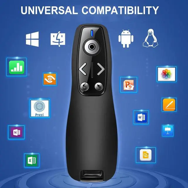 Alt view image 4 of 7 - Air Mouse 2-in-1 USB Type C Presentation Clicker Wireless Presenter Remote for PowerPoint, Powerpoint Clicker with Volume Control PowerPoint Slide Advancer for Mac, Computer, Laptop