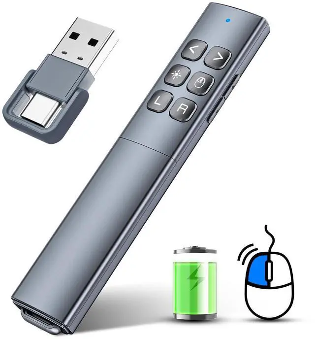 Main image of Presentation Clicker with Air Mouse, RF 2.4GHz PowerPoint Clicker for PPT