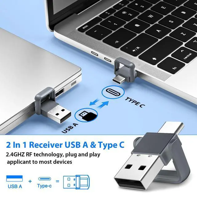 Alt view image 3 of 7 - Presentation Clicker with Air Mouse, RF 2.4GHz PowerPoint Clicker for PPT