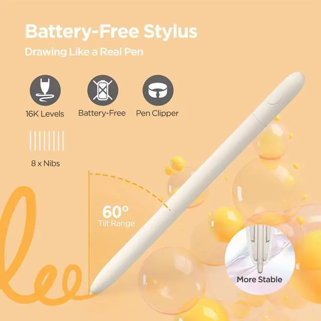 Alt view image 6 of 7 - Q6 Drawing Tablet for Android Phone, Graphic Tablet with 6Hot Keys, 6.5x4 Portable Writing Tablet Adjustable Drawing Mode, Drawing Pad with 16K Levels Battery-Free Stylus for Mac/Windows/Chrome