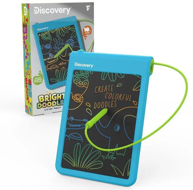 Main image of Bright Doodles LCD Art Tablet - Mess-Free Colorful Drawing Pad & Tethered Stylus| Widescreen Display| LCD Writing Tablet for Kids| Arts & Crafts Toy| Toddler Learning Toy| Doodle Board Gift