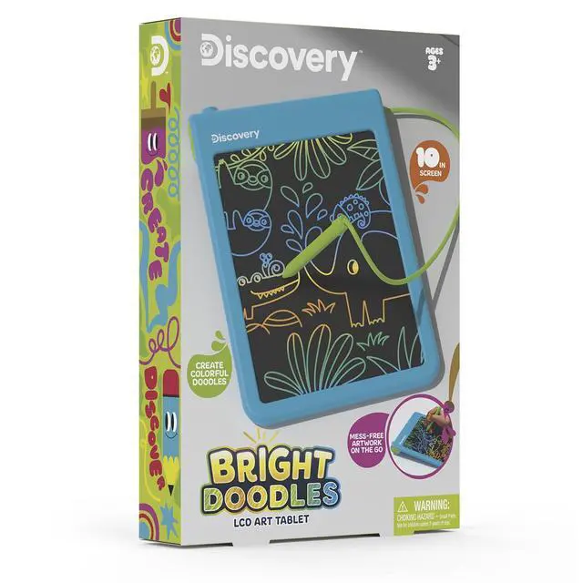 Alt view image 7 of 7 - Bright Doodles LCD Art Tablet - Mess-Free Colorful Drawing Pad & Tethered Stylus| Widescreen Display| LCD Writing Tablet for Kids| Arts & Crafts Toy| Toddler Learning Toy| Doodle Board Gift
