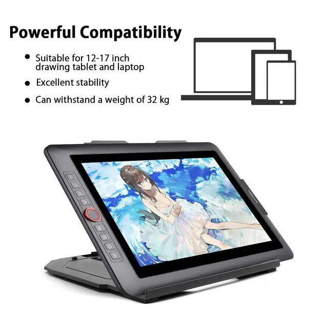 Alt view image 4 of 7 - Drawing Tablet Stand for 12-17 inch Drawing Display with 9 Angles
