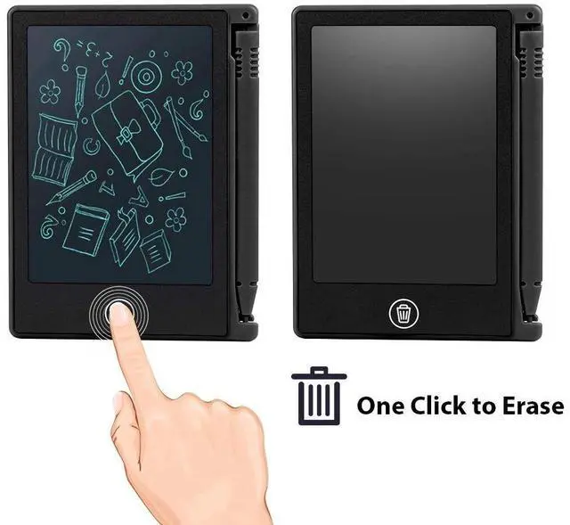 Alt view image 7 of 7 - LCD Drawing Board, 4.5inch Digital Drawing Tablet for Children/Kids - Memo List Reminder Note (Black)