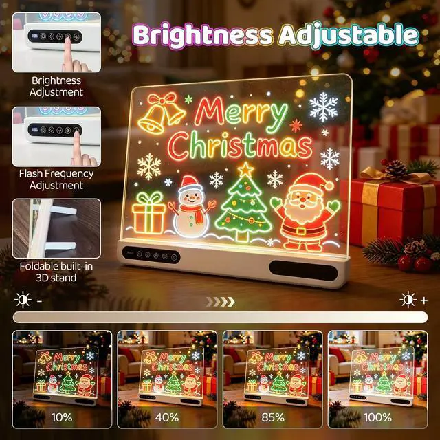 Alt view image 5 of 7 - LED Drawing Board for Kids, Rechargeable Pad with 14 Light Modes