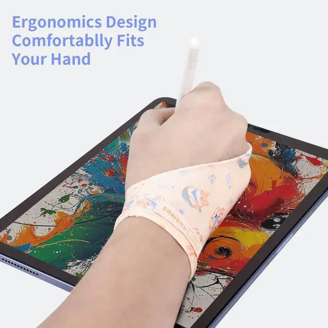 Alt view image 3 of 7 - Artist Drawing Glove for Graphic Drawing Tablet, Fits Left and Right Hand