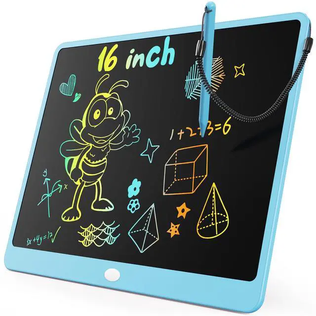 Main image of LCD Writing Tablet, 16 Inch Colorful Doodle Board Drawing Tablet, Erasable Reusable Electronic Drawing Pads, Educational and Learning Toy for 3-6 Years Old Boy and Girls