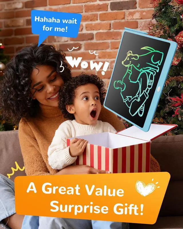 Alt view image 7 of 7 - LCD Writing Tablet, 16 Inch Colorful Doodle Board Drawing Tablet, Erasable Reusable Electronic Drawing Pads, Educational and Learning Toy for 3-6 Years Old Boy and Girls