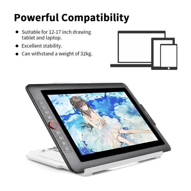Alt view image 4 of 7 - Drawing Tablet Stand for 12-17 inch Drawing Display with 9 Angles