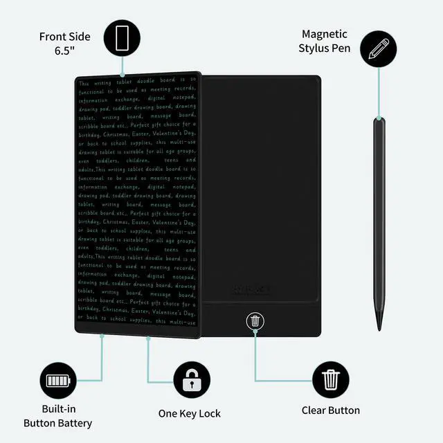 Alt view image 5 of 6 - LCD Writing Tablet for Adult: Mini 6.5 Inch