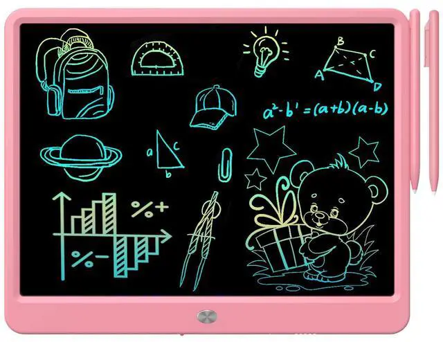Main image of LCD Writing Tablet, Doodle Board Toys Gifts for 3-8 Year Old Girls Boys, 15 Inch Colorful Electronic Board Drawing Pad for Kids, Christmas Gifts for Toddler Educational Learning Travel, Pink