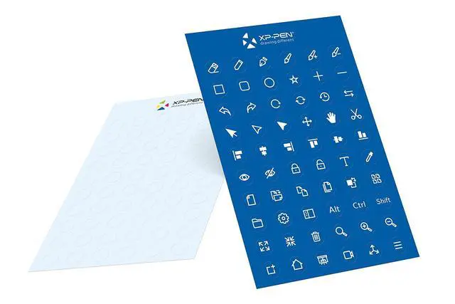 Alt view image 3 of 7 - Shortcuts Stickers for XPPen Drawing Pen Tablets and Pen Displays