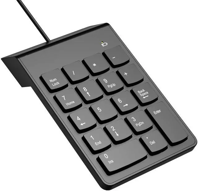 Main image of USB Numeric Keypad Numpad Portable Slim Mini 10 Key Number Pad Keyboard for Laptop Desktop Computer PC, Compatible with ChromeBook Surface Notebook, Tax Accountant Calculate Office Travel & Home