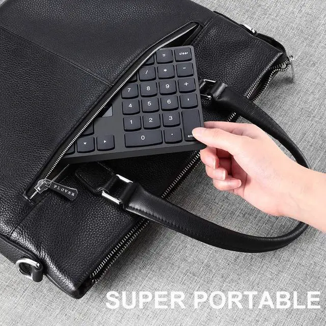 Alt view image 6 of 7 - Numeric Keypad, 35-Keys Portable USB Wireless Numeric Keypad Rechargeable Ultra-Silent External Numeric Pad for MacBook and Windows Laptop