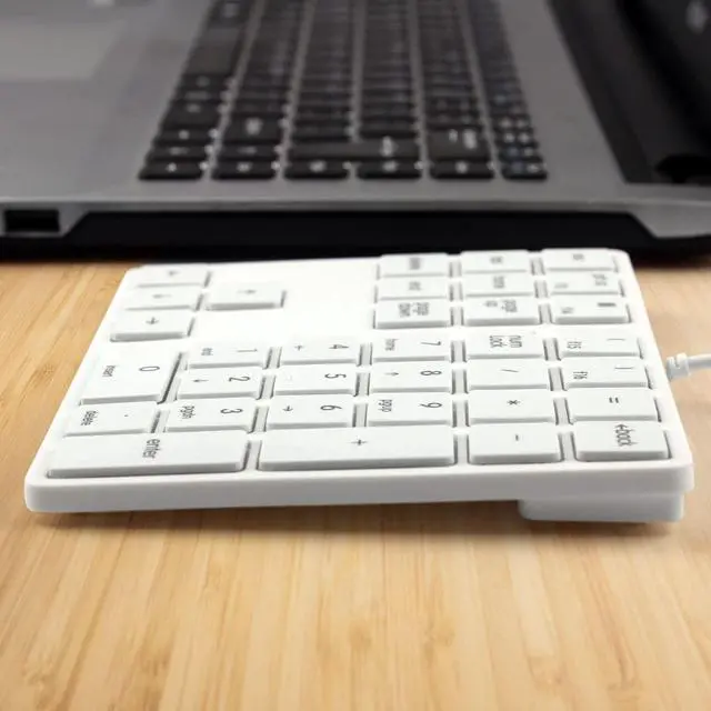 Alt view image 5 of 6 - Numeric Keypads Wired Numpad 34 Keys External Mini Slim Keyboard Magic Force for Financial Cashier Securities-White | Laptop Accessories | Num Pad | Number keypad for Laptop | Work Keyboard