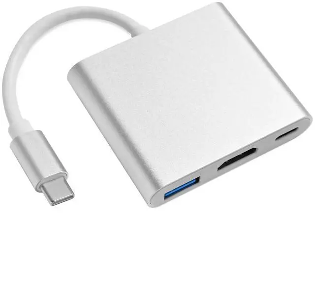 Main image of Type C to HDTV Adapter, Type C to HDTV Multiport Adapter with 4K HDMI Output3 in 1 to 4K HDMI,USB3.0 and USB C Charging Port, USB-C Digital AV Multiport Adapter for TV and Projector