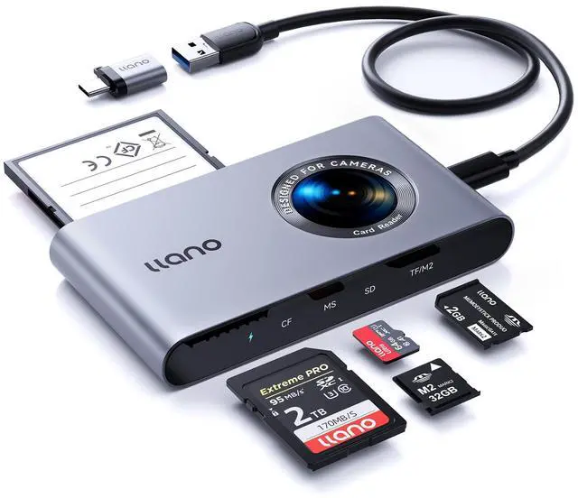 Main image of 5 in 1 Micro SD Card Reader, for SD/TF/MS/CompactFlash/M2 Cards 5Gbps
