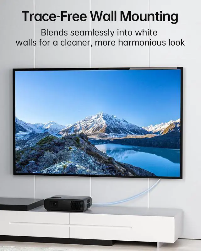 Alt view image 5 of 7 - 10K 8K Fiber Optic HDMI 2.1 Cable 6.6ft, HDMI Cable White Super Flexible 48Gbps, 8K60Hz & 4K120Hz, Support eARC, Dolby, HDCP 2.2&2.3, HDR 10, Compatible with Blu-ray Roku LG PS5 PS4 Xbox RTX