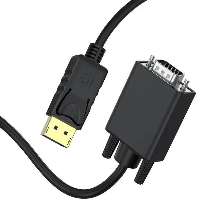 Main image of DisplayPort to VGA Cable, 1.8M/5.9FT Display Port of Computer/Laptop to VGA of Monitor/Projector Adapter (Not Bidirectional)