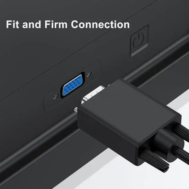 Alt view image 6 of 7 - DisplayPort to VGA Cable, 1.8M/5.9FT Display Port of Computer/Laptop to VGA of Monitor/Projector Adapter (Not Bidirectional)