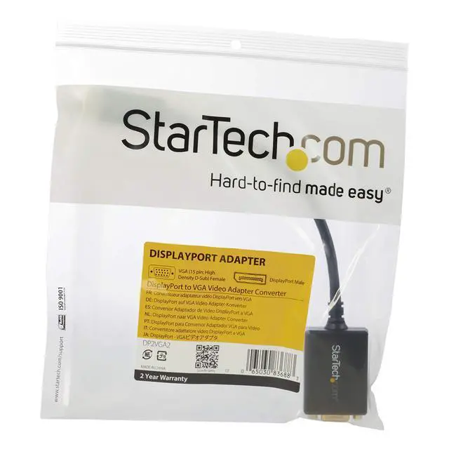 Alt view image 6 of 6 - Active DisplayPort to VGA Adapter, 1080p 60Hz, Certified (DP2VGA2)