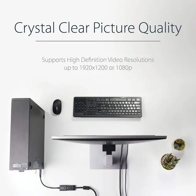 Alt view image 5 of 6 - Active DisplayPort to VGA Adapter, 1080p 60Hz, Certified (DP2VGA2)
