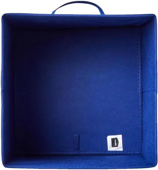 Alt view image 3 of 6 - Collapsible Fabric Storage Bins with Handles, Cube Organizer for Home Organization, 10.5"x10.5"x11", Navy, 6-Pack